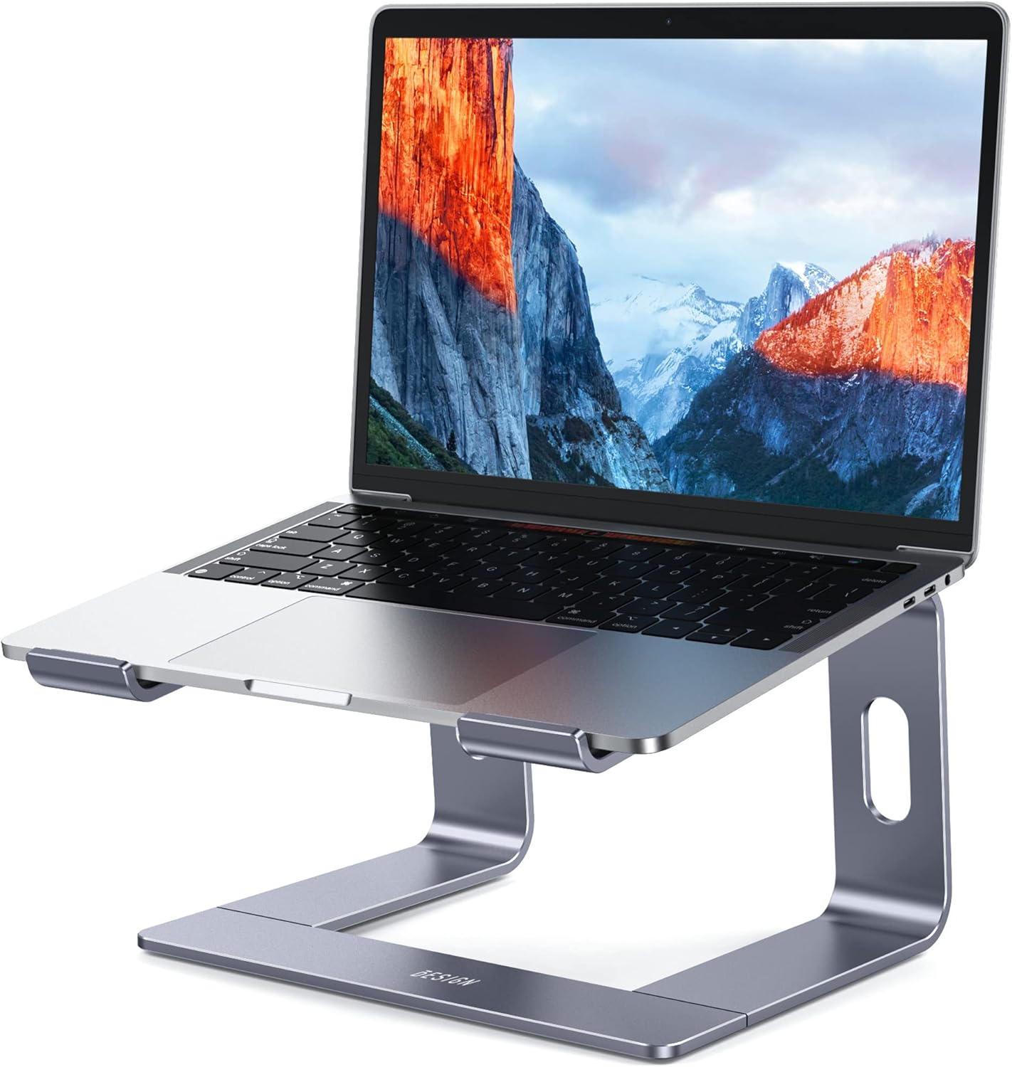 BESIGN LS03 Aluminum Laptop Stand, Ergonomic Detachable Computer Stand, Notebook Riser, Laptop Mount Compatible with Air, Pro, Dell, HP, Lenovo More 10-15.6" Laptops, Silver
