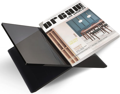 Honygebia Gold Acrylic Book Stands - Cross Frame Acrylic Book Holder, Open Bookstand for Display and Reading, Suitable for Art, Bible, Cookbook, Easel, Magazine, Textbooks 12.5" x 9.5" x 5.5"