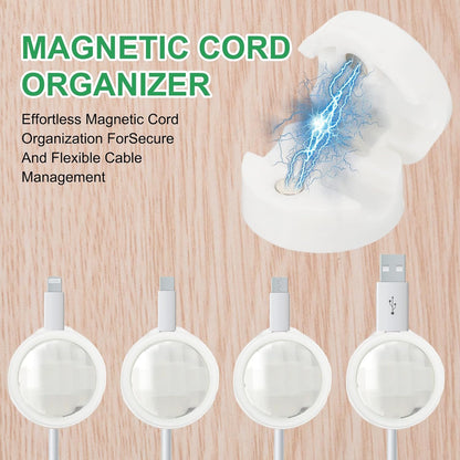 PATIKIL Cable Organizer Holder, 12 Pcs Magnetic Spring Desk Cable Management Clips Adhesive Cord Holder Keeper for Office Desktop Wall Car, Purple