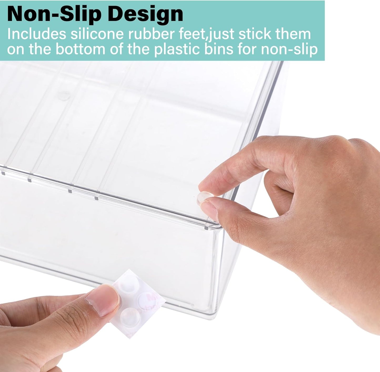 Prsildan Acrylic Makeup Organizer, 2 Pack Stackable Storage Drawers with 6 Drawers for Office Desk Vanity Craft Room Clear Drawer Organizers for Hair Accessories Art Supplies Cosmetics Modular System