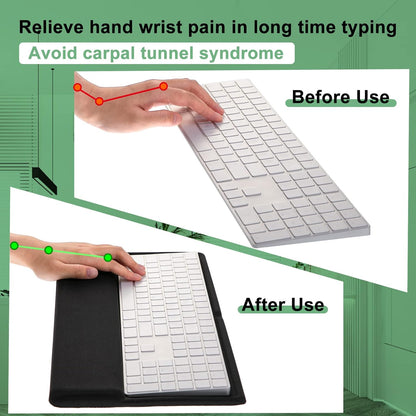 Weewooday Keyboard Wrist Rest for Pad Wrist Rest Stand Compatible with Wireless Keyboard with Numeric Keypad for Easy Typing(Compatible with Magic Trackpad 2, MJ2R2LL/A, A1535)