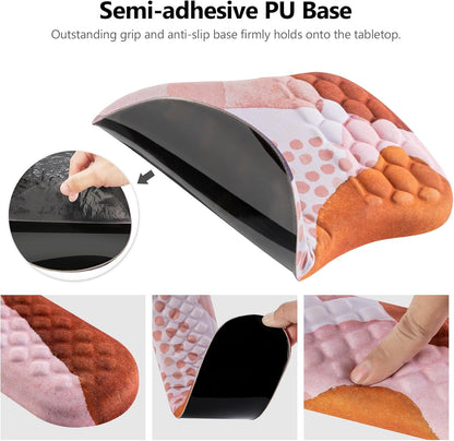 Mouse Pad Wrist Support, Laokiiy 2 in1 Keyboard Wrist Rest+ Ergonomic Mouse Pad, Non-Slip Wrist Rest for Computer Keyboard, Made Easy Typing & Relieve Wrist Pain（Banana Leaf Green）
