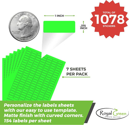 White Rectangular Labels + Bonus Color Labels - Value Pack - 1138 Pack