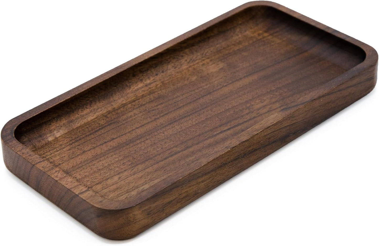 MUUJEE Wooden Desk Tray Organizer - 7.5 x 3.75 for Work Teacher Dad Wood Tray Work Minimalist Rustic