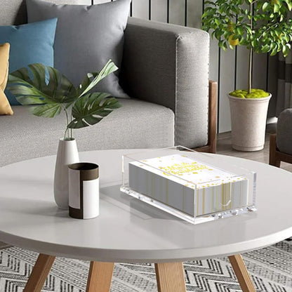 Transparent Acrylic Napkin Holder Clear Guest Paper Disposable Hand Towel Dispenser Tray Organizer For Table Home Kitchen Restaurant and Hotel Business