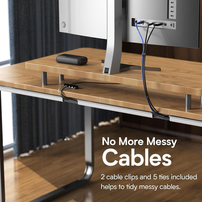 Delamu 2 Pack Safe & Tidy Cable Management Solution - Protect Kids & Pets with Home & Office Cable Management Under Desk, Cable Organizer, Cable Management Kit, Cord Organizer for Desk, 15.7in x 2