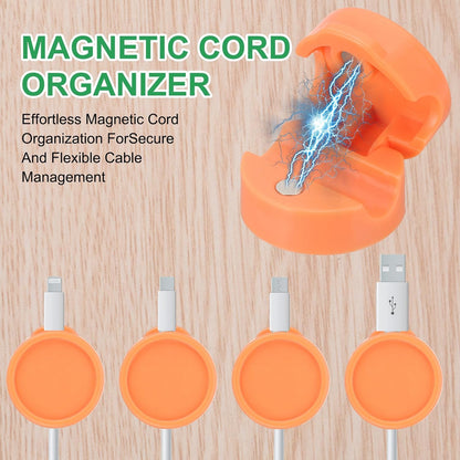 PATIKIL Cable Organizer Holder, 3 Pcs Magnetic Spring Desk Cable Management Clips Adhesive Cord Holder Keeper for Office Desktop Wall Car, Purple