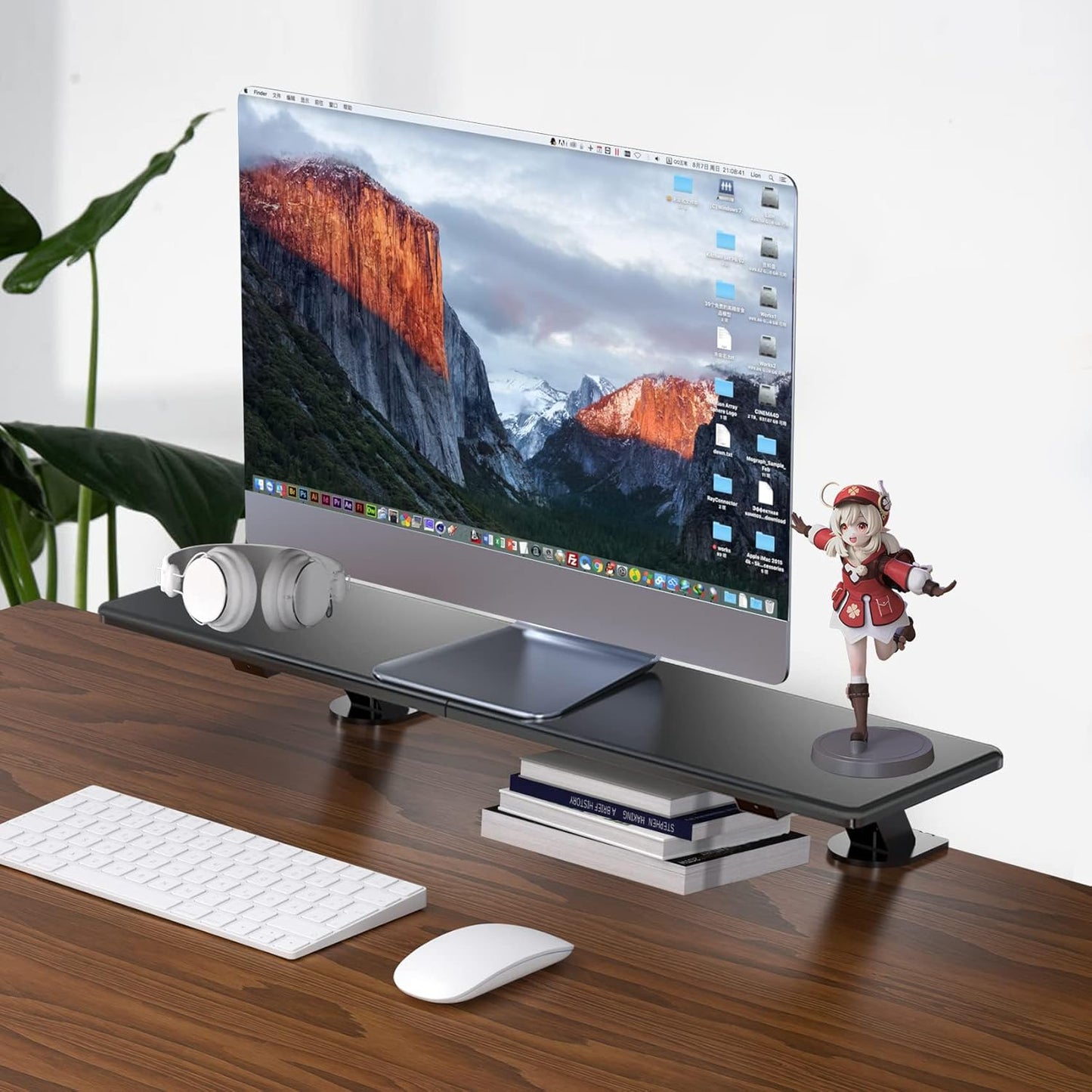 suptek Monitor Stand Riser for Computer,Laptop,Printer, Notebook and All Flat Screen Display with Vented Metal Platform and 4 Inches Height Underneath Storage (MST004)
