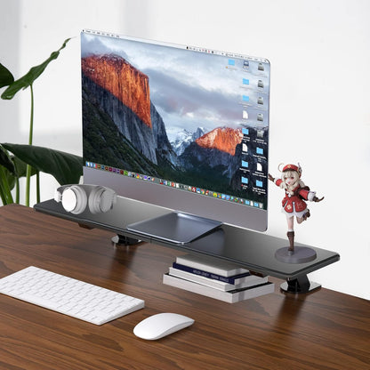 suptek Monitor Stand Riser for Computer,Laptop,Printer, Notebook and All Flat Screen Display with Vented Metal Platform and 4 Inches Height Underneath Storage (MST004)