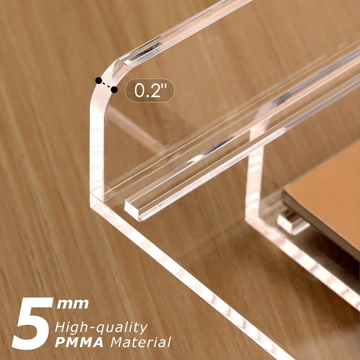 SANRUI 4 Tier Clear Desk Paper Letter Organizer Trays, A4 Stackable File Document Tray, Acrylic Desk Organizers and Accessories Sorter, Workspace Office Supplies Organizers,12.4inx8.86inx6.64in