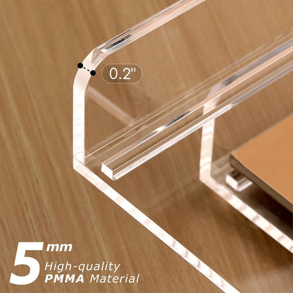 SANRUI 4 Tier Clear Desk Paper Letter Organizer Trays, A4 Stackable File Document Tray, Acrylic Desk Organizers and Accessories Sorter, Workspace Office Supplies Organizers,12.4inx8.86inx6.64in