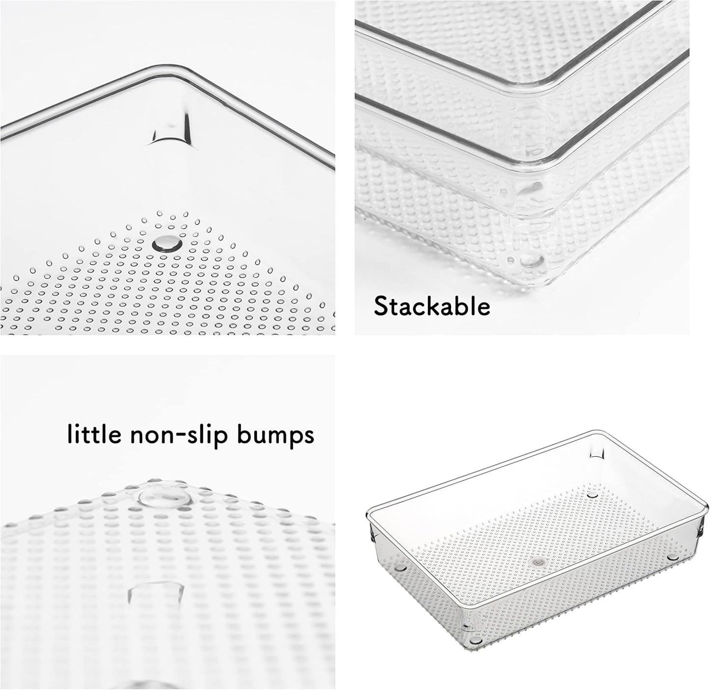 Mesh Tray Silverware Drawer Organizer, Utensil Cutlery Tray Office Supplies with Interlocking Arm Drawer Dividers Organizer for Flatware, Knives,Home,Office, School,Bedroom 12X6'' Black