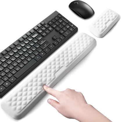Keyboard Wrist Rest Mouse Wrist Support, Memory Foam Wrist Rest Pad for Computer Laptop, Ergonomic Wrist Cushion Support for Typing Pain Relief, Gaming Home Office, Pink