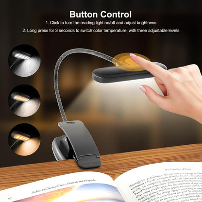 Book Stand for Reading, 360° Rotating Hands Free Book Holder, Adjustable Height and Angle, Page Clip for Cookbook, Recipe, Magazine, Laptop,Tablet, Foldable for Kitchen, Office, School