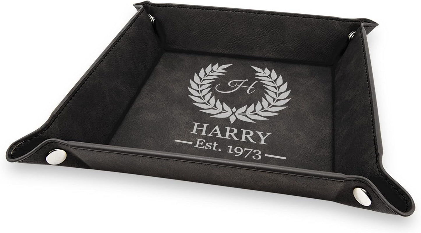 Personalized Organizer for Men, Jewelry Tray, Desk Organizers for Men Women, Men Women Jewelry Key Tray, Desk Storage Plate, Valet Tray Desktop Storage Organizer