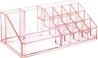 Ikee Design Acrylic Makeup Organizer with 4 Drawers and Removable Top Lipstick Holders, Ideal for Make-up or Accessories,Enhance Your Vanity or Bathroom with Clear Design for Quick Visibility