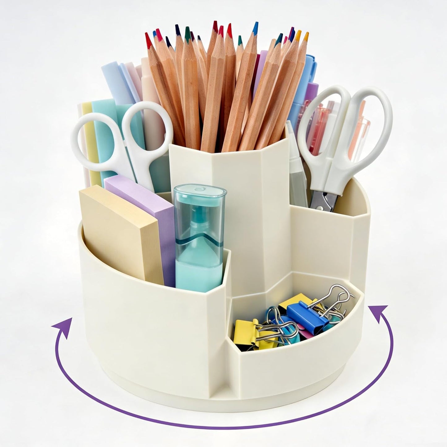 Pencil Pen Holder Desk Organizers Green Desktop Storage Stationery Supplies, Cute Cup Pot for Office, School, Art Supply