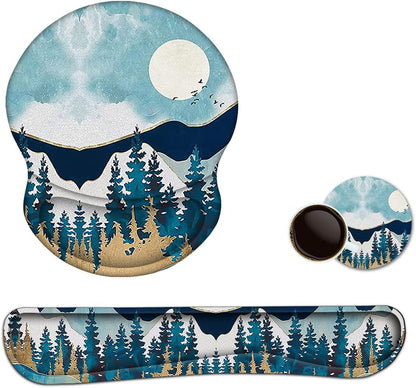 ArtSo Upgraded Wrist Rest Support for Mouse Pad & Keyboard, Ergonomic Gel Mousepad Non-Slip Rubber Base Home,Office Pain Relief, Easy Typing Cushion Neoprene, Soft Memory Foam, Purple Heart Butterfly