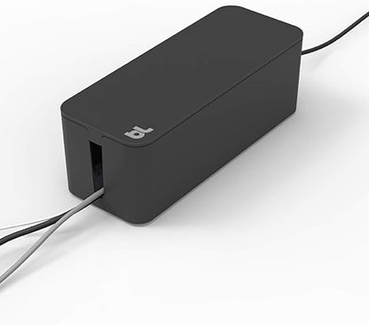 Bluelounge CableBox Mini Cable Management with Small Surge Protector, Black (CBM-BL)
