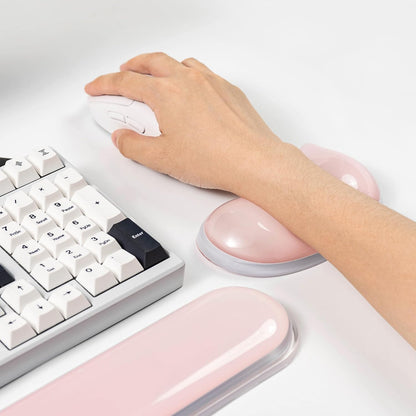 Gel Keyboard and Mouse Wrist Rest Set –Blue Purple Clear Wrist Rest for Computer Keyboard 60%/68%/75%, Comfort & Support for Typing and Gaming