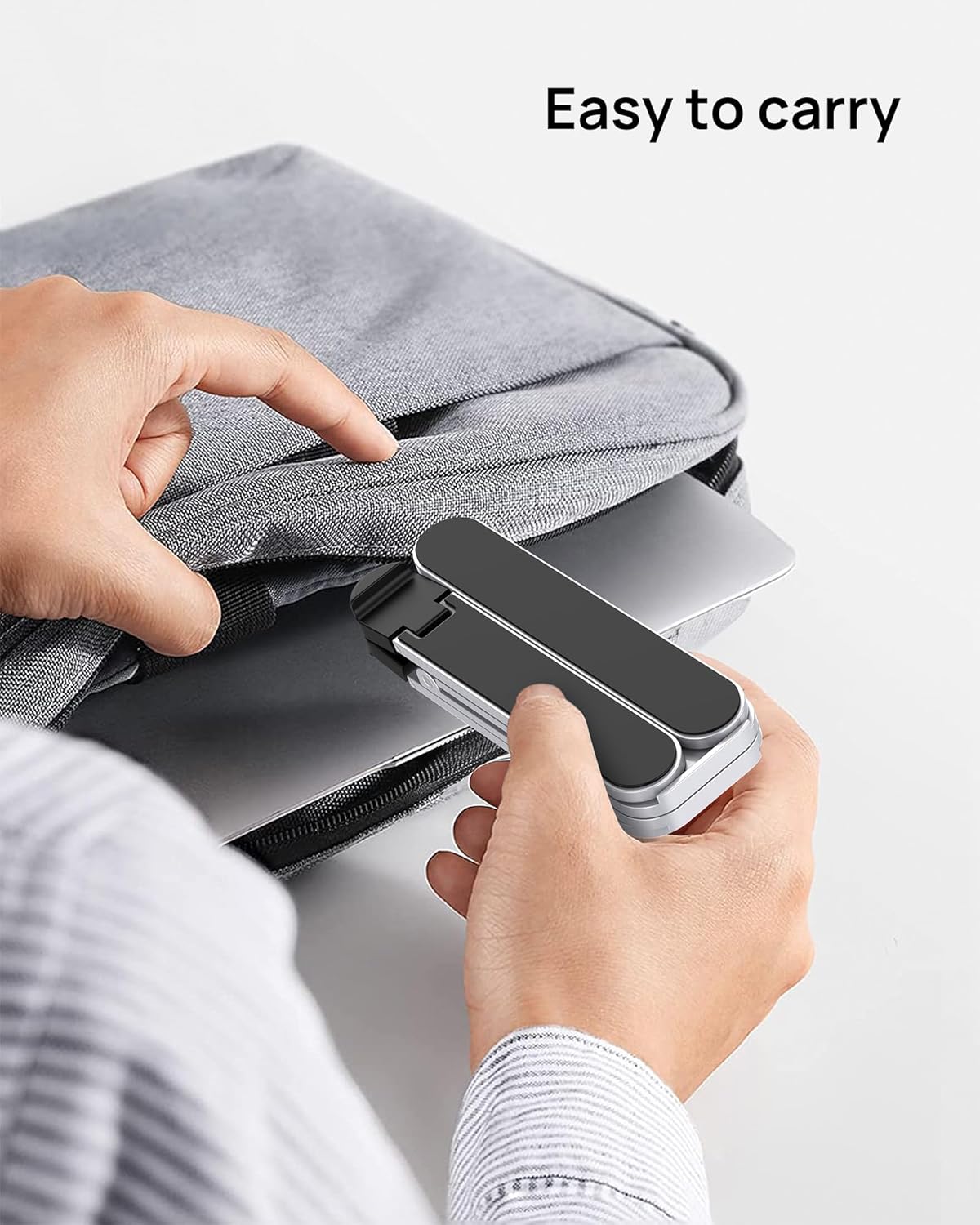 SODI [Ultra Compact] Foldable & Portable Laptop Stand for Desk, Lightweight Tablet Stand for Business Travel, Library, Cafe, 6 Level Height Ergonomic Aluminum Computer Holder for 10-16" Laptops