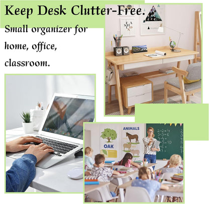 Small Drawer Organizer for Desk, 4.7" x 4.7" x 3.8" Small Desktop Organizer with 6 Drawers, Plastic Storage Box for Office, Classroom, Craft and Home Organization