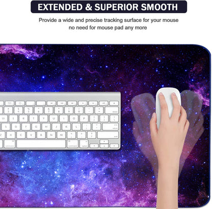 4-in-1 Large Mouse Pad, Keyboard Wrist Rest Pad & Wrist Support Mousepad Set, Extended Desk Pad Waterproof Desk Mat for Home Office Study Game