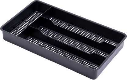 Dial Industries Small Cutlery, Utensil, Silverware Kitchen Drawer Organizer Tray, Clear