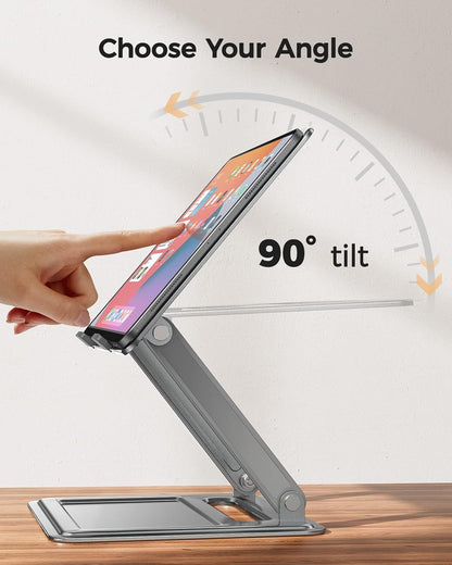 LORYERGO Adjustable Laptop Stand, Portable for 17.3inch Laptops, Holds Up to 17.6lbs, Ergonomic Posture & Heat Dissipation