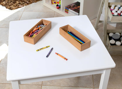 Lipper International 8186S Bamboo Wood Stacking Drawer Organizer Box, 6" x 15"