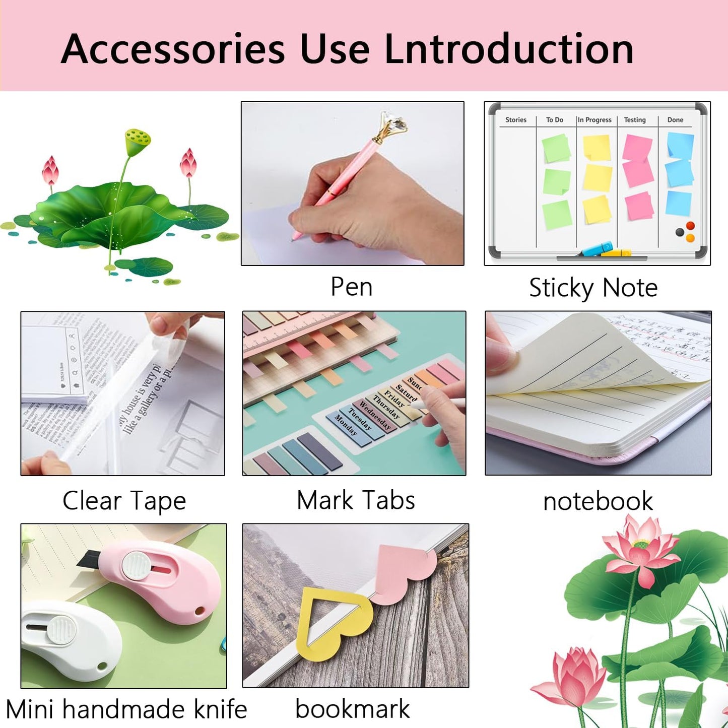 suniya Office Supplies,Gold Desk Accessories,with Stapler,Tape Dispenser,Pen Holder,Scissors,Phone Stand,Staple Remover,Ballpoint Pen,Clear Tape, Staples,Ruler,Clips,Best Gift for Business or Boss