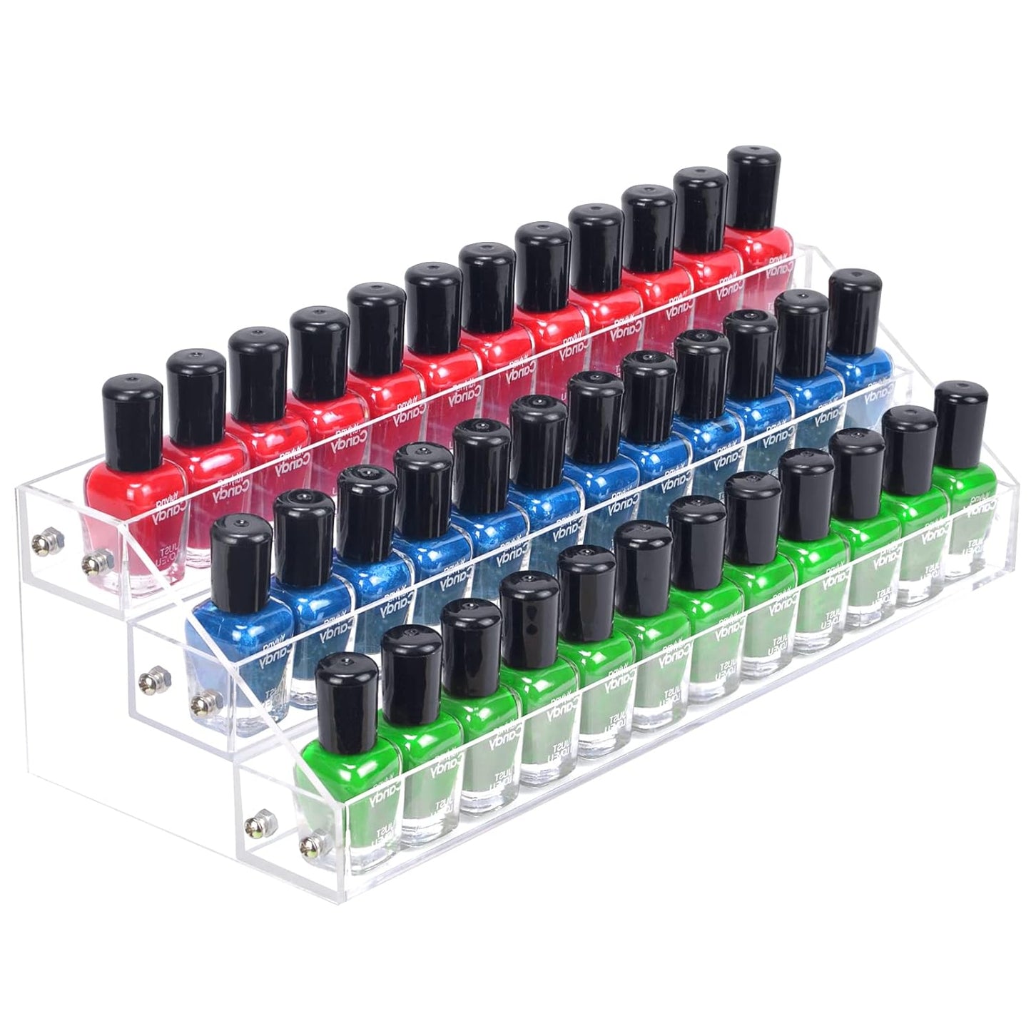 Acrylic Nail Polish Organizer Rack, 6 Tier Holder Stand, Paint Rack Gel Nail Polish Shelf Display, Sunglass Organizer, Essential Oils Storage Shelf, Holds Up to 72 Bottles