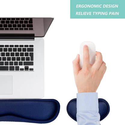 Keyboard Wrist Rest Mouse Wrist Support Set, Memory Foam Wrist Rest Pad for Computer Laptop Keyboard Mouse, Ergonomic Wrist Cushion Support for Typing Pain Relief, Gaming Home Office, Purple