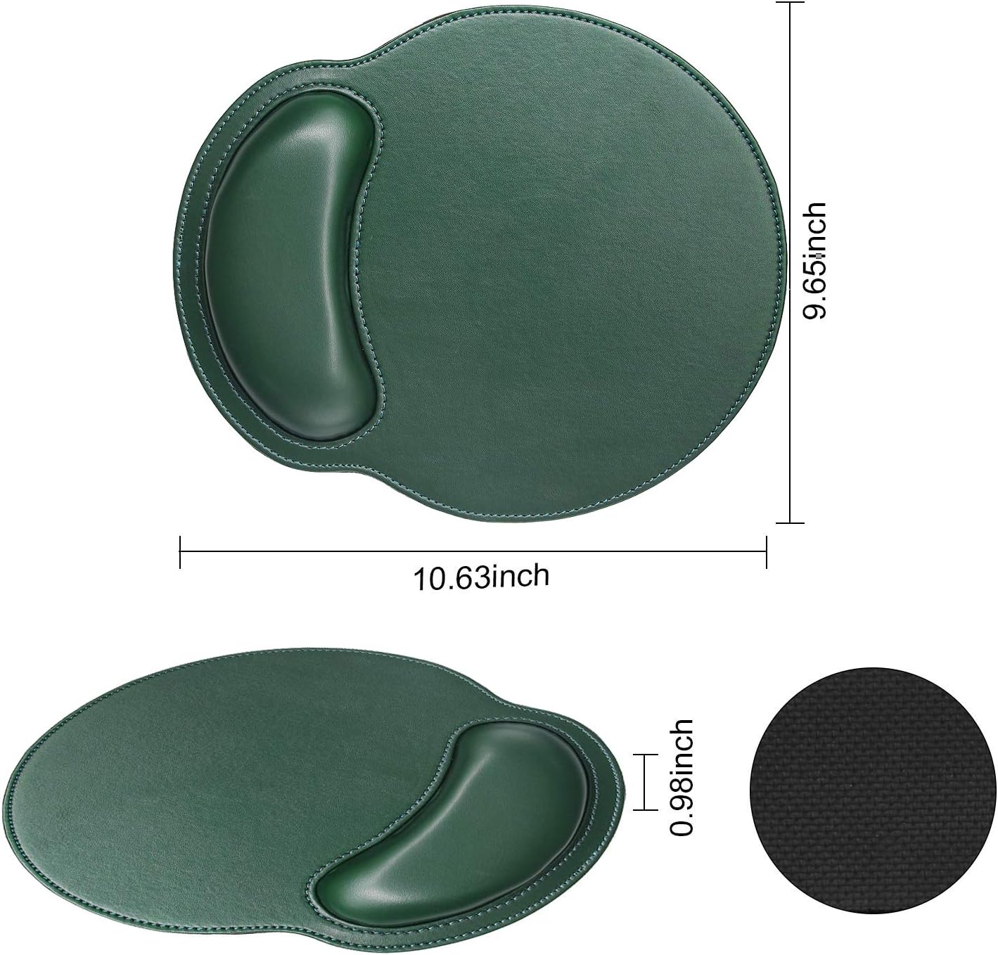 RICHEN Ergonomic PU Leather Keyboard Wrist Rest and Mouse Pad with Wrist Support, Memory Foam Set for Computer/Laptop,Gaming and Office, Comfortable for Easy Typing & Pain Relief (PU Brown)