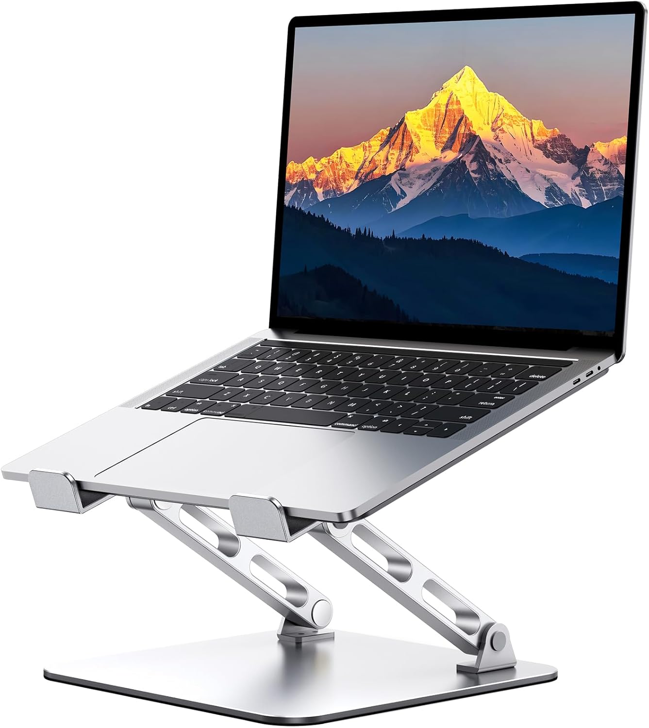 RIWUCT 360° Rotatable Laptop Stand for Desk Adjustable Height, Ergonomic Laptop Riser Holder with Dual-bar Support, Portable Computer Notebook Stand for MacBook Air Pro, Dell XPS, HP (10-16")