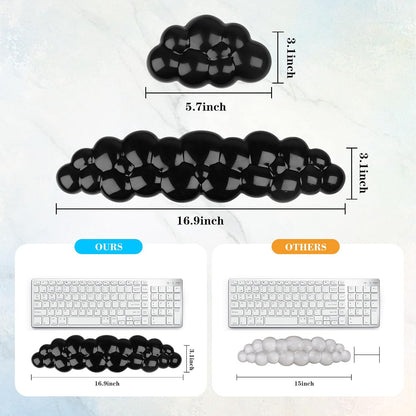 Gel Cloud Keyboard and Mouse Wrist Rest, Cute Wrist Support and Arm Support Keyboard Rest for Keyboard and Mouse Typing Pain Relief，Suitable for Office/Computer/Laptop/Gaming (Pink)