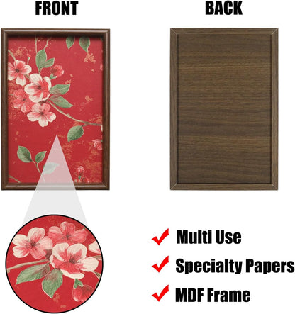 Wooden Valet Tray with Leather Base, EDC Catch All Tray Nightstand Entryway Table Vanity Organizer 11.8x7.9, Black