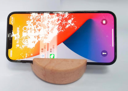fashciaga Marble Cell Phone Stand Holder for Cellphone Tablet On Desk, Countertop, Table, Nightstand. Heavy Solid Real Stone Mobile Phone Stands (Pink)