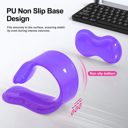 MOKURU Gel Keyboard and Mouse Wrist Rest Set, Comfort Ergonomic Wrist Support, for Wrist Pain Relief, Computer Keyboard Wrist Rest (Black)