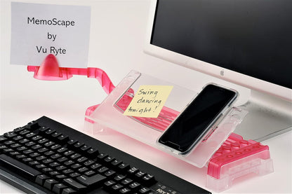 MemoScape Adjustable in-Line Document Holder for Typing | Reduces Neck Strain, Improves Focus, Boosts Desk Organization, and Workflow | Paper Holder Stand for Desk and Home Office - Black (VUR 2060)