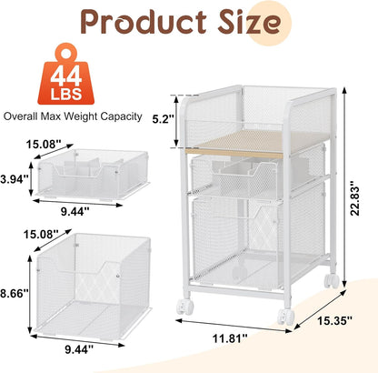 Hongtamoya Rolling Makeup Cart Organizer with 2 Drawers, Narrow Floor Skincare Organizers, Vanity Organizer Cosmetics Display Cases Holder for Skin Care Nail Polish Perfume Makeup Brush, White
