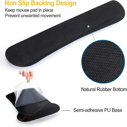 Keyboard Wrist Rest Pad Ergonomic Mouse Pad Set, ToLuLu Gel Mouse Pad Wrist Support for Computer Laptop, Mousepad Keyboard Wrist Support with Memory Foam for Easy Typing Pain Relief, Van Gogh Painting