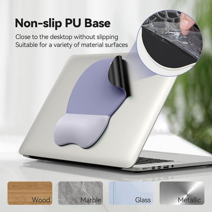 TECKNET Gel Mouse Pad with Wrist Rest, 3 in 1 Keyboard Wrist Rest for Pain Relief, Non-Slip PU Base & Easy Typing, Ergonomic Mousepad Set for Office & Home（Black）