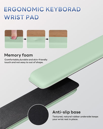 Laborio Computer Keyboard Wrist Rest Stand for Desktop, Keyboard Holder for Easy Typing with Wrist Pad for Office Desk, Home, School (Pink)