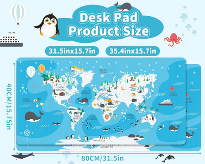 Green Desk Pad and Keyboard Wrist Rest, 3in1 Mousepad + Keyboard Wrist Rest+Mouse Wrist Rest for Home Office Table Computer Cover. (31.5×15.7,Green)