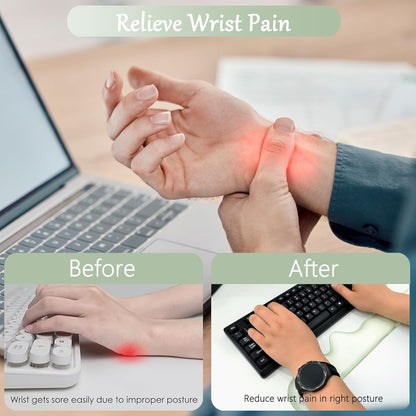 Gel Wrist Rest for Keyboard and Mouse Square Blue Plaid Clear Keyboard Wrist Rest Transparent Ergonomic Cute Checkered Mouse Wrist Pad Silicone Non-Slip Support for Computer Laptop Gaming Home Office