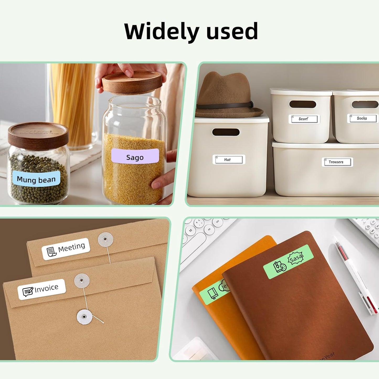 ORGSTA Label Maker Machine with Tape Bluetooth Portable Thermal Labelling Printer for School Home Office Organization, Wireless Mini Labeler S001 Label Machine with Label Sticker Maker, White
