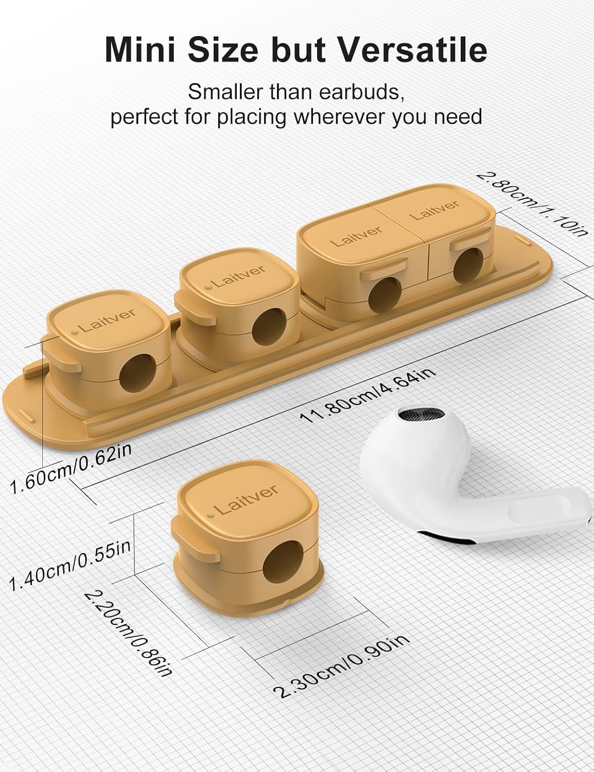 6 Pack Magnetic Cable Clips [1s Open/Lock], Laitver Cord Organizer Holder Strong Adhesive Desk Cable Management- Organize Charging Cords Neatly for Home, Office, Car,Desk, Nightstand