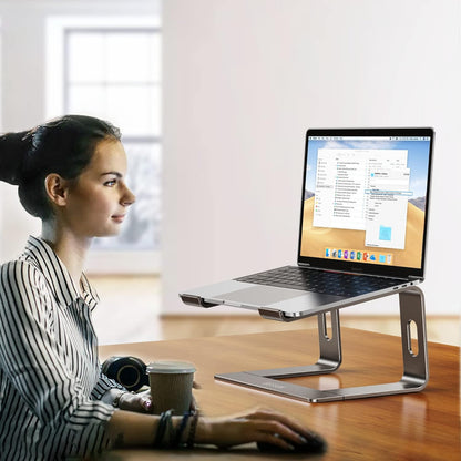 BESIGN LS03 Aluminum Laptop Stand, Ergonomic Detachable Computer Stand, Notebook Riser, Laptop Mount Compatible with Air, Pro, Dell, HP, Lenovo More 10-15.6" Laptops, Silver