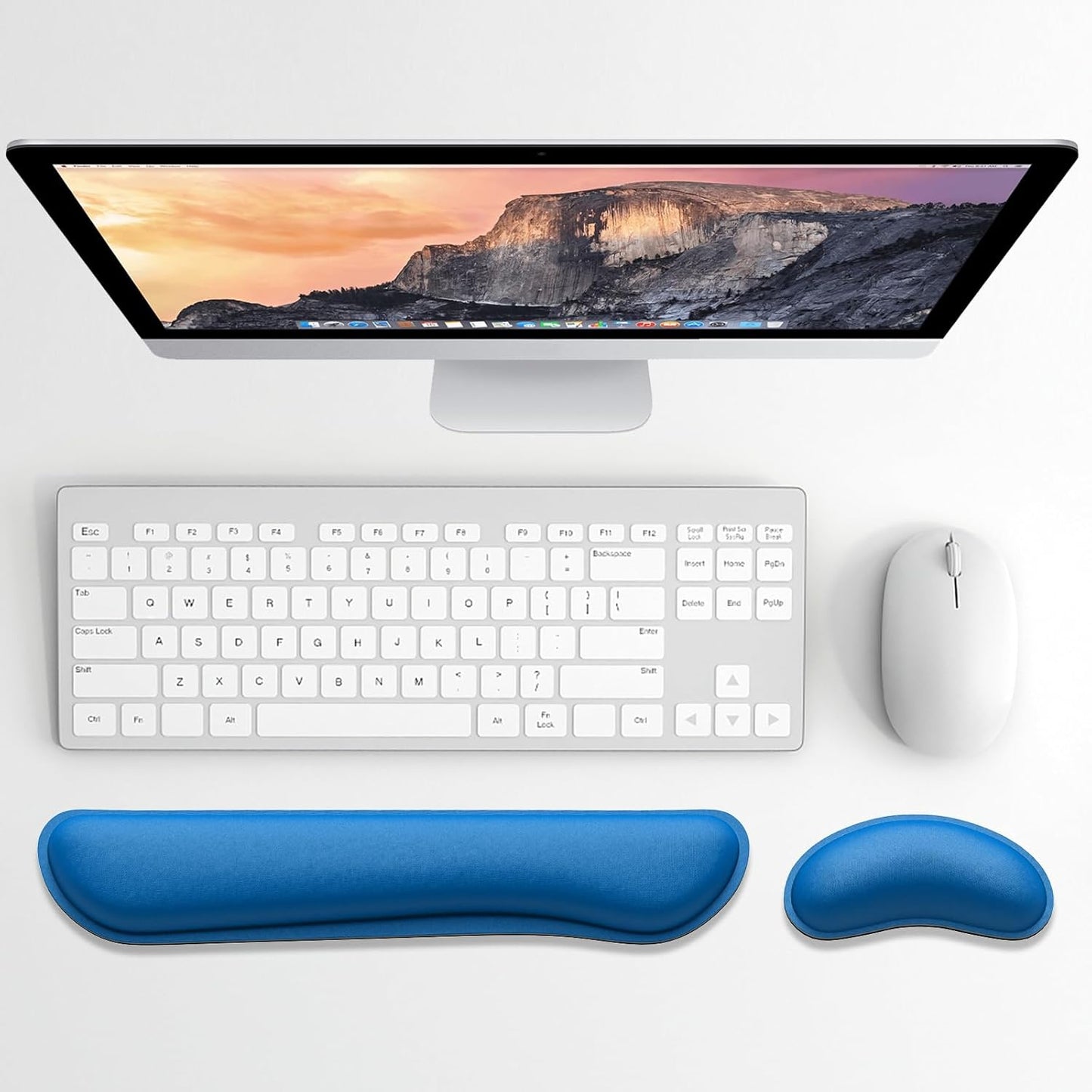 Dapesuom Enlarge Keyboard Wrist Rest, Cute Memory Foam Keyboard Wrist Cushion for Computer Desk Mats Support, Typing Pain Relief Ergonomic Mouse Pad Rests with Non-Slip Base for Gaming, Laptop, Purple